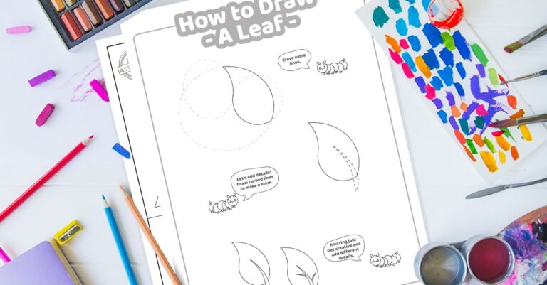 How To Draw a leaf coloring page Facebook