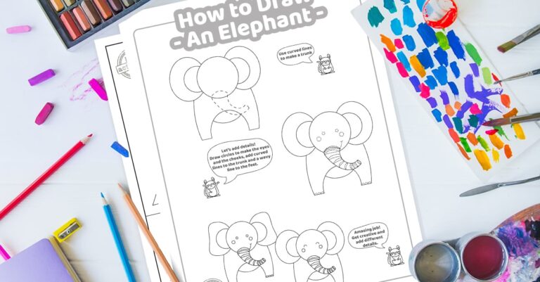 How To Draw an elephant coloring page Facebook