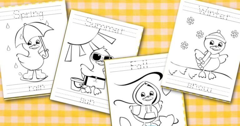 Seasons coloring pages Kids Activities Blog