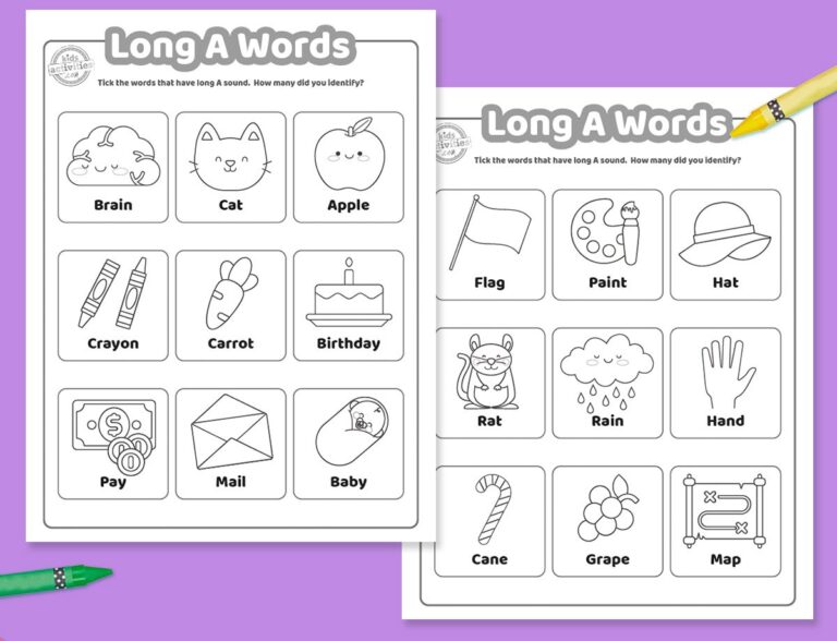 Long A Words worksheets Facebook