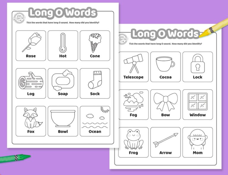 Long O Words Printable Facebook