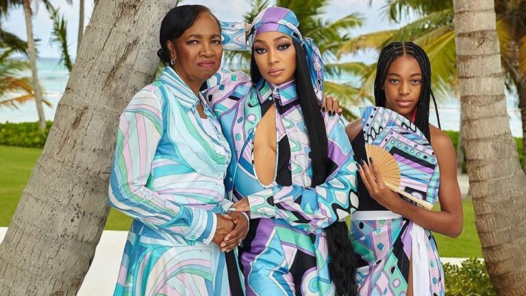 Monica and her Family Posed in a Multicolor Pucci Looks While on Vacation feat pics