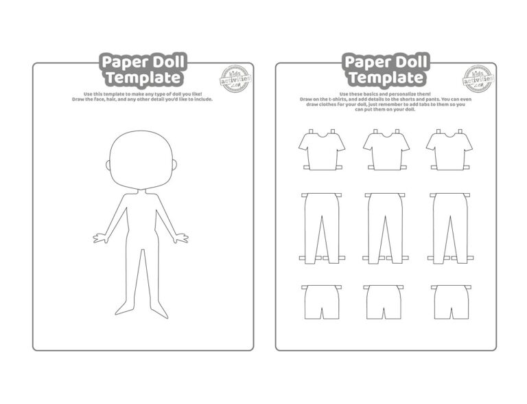 Paper doll template Facebook