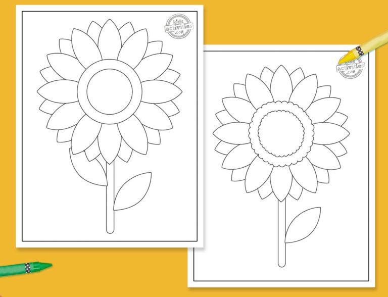 Sunflower Outline Printable Facebook