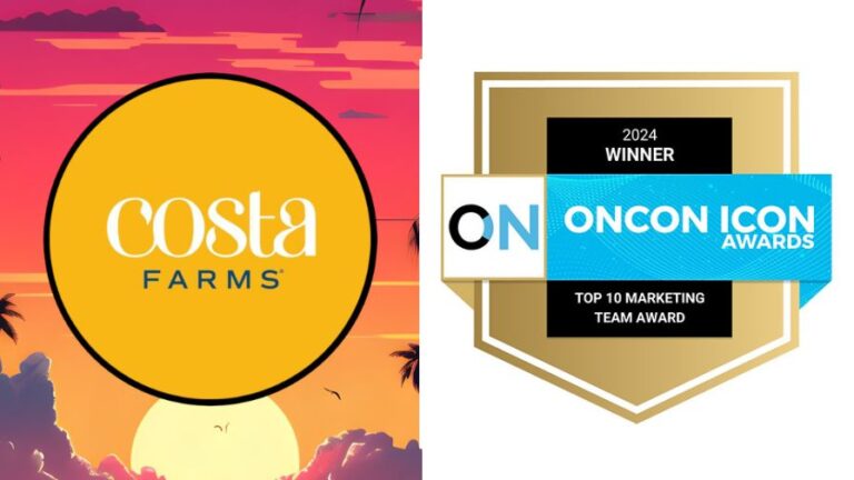 Costa Farms and 2024 OnCon Icon Awards for Top 10 Marketing Team award winners