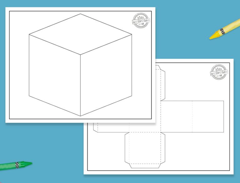 Cube Outline Printable Facebook